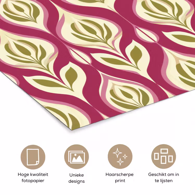 Poster - Retro - Floraal - Paars — 5