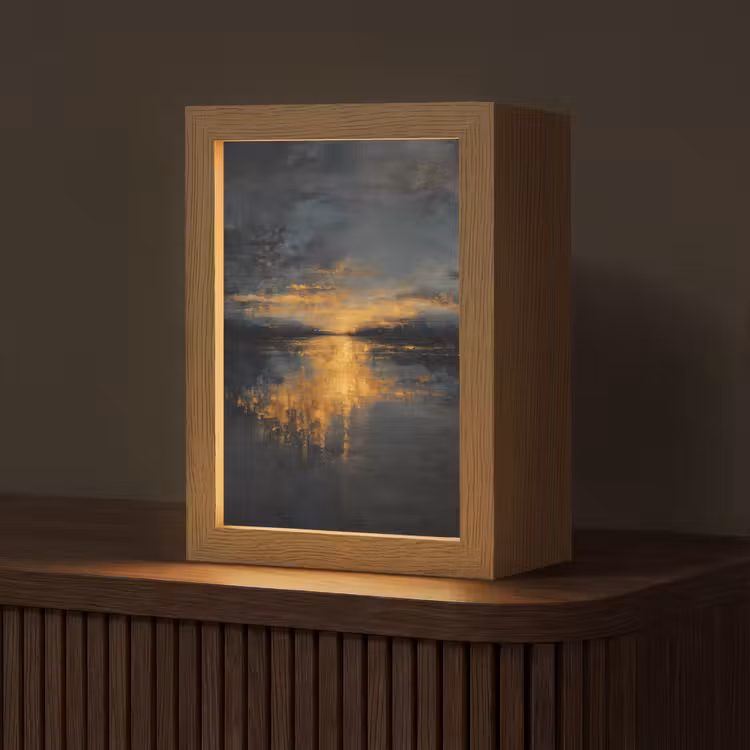 Tafellamp - Gouden Reflectie op Water — 1