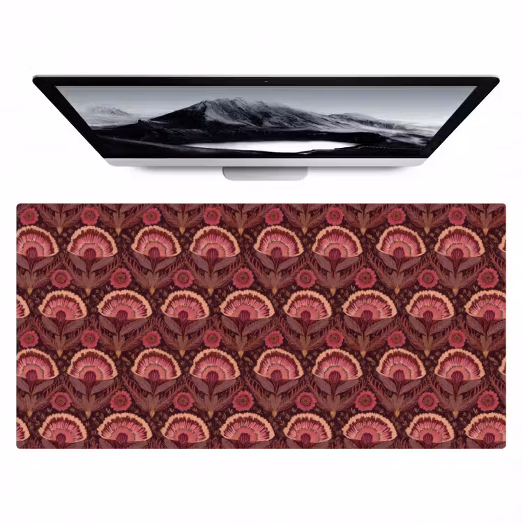 Bureau onderlegger - Antiek - Bloemen - Kleurrijk