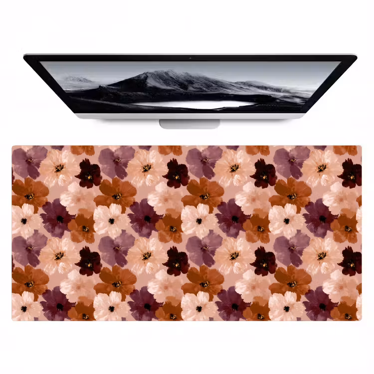 Bureau onderlegger - Bloemen - Abstract - Aardetinten