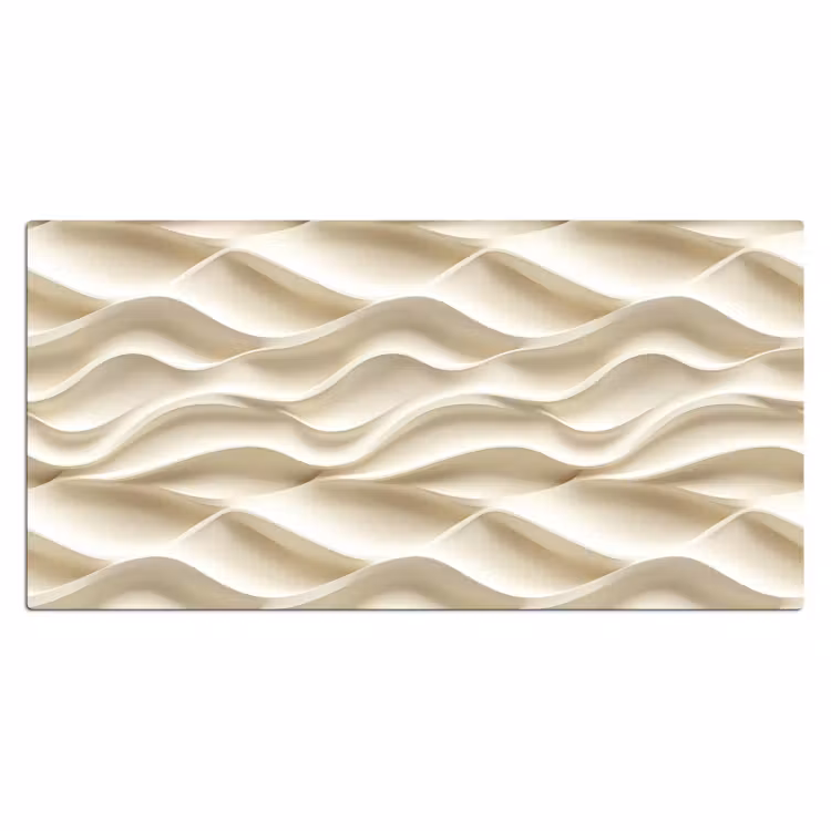 Bureau onderlegger - Lijnen - Golvend - Crème — 2