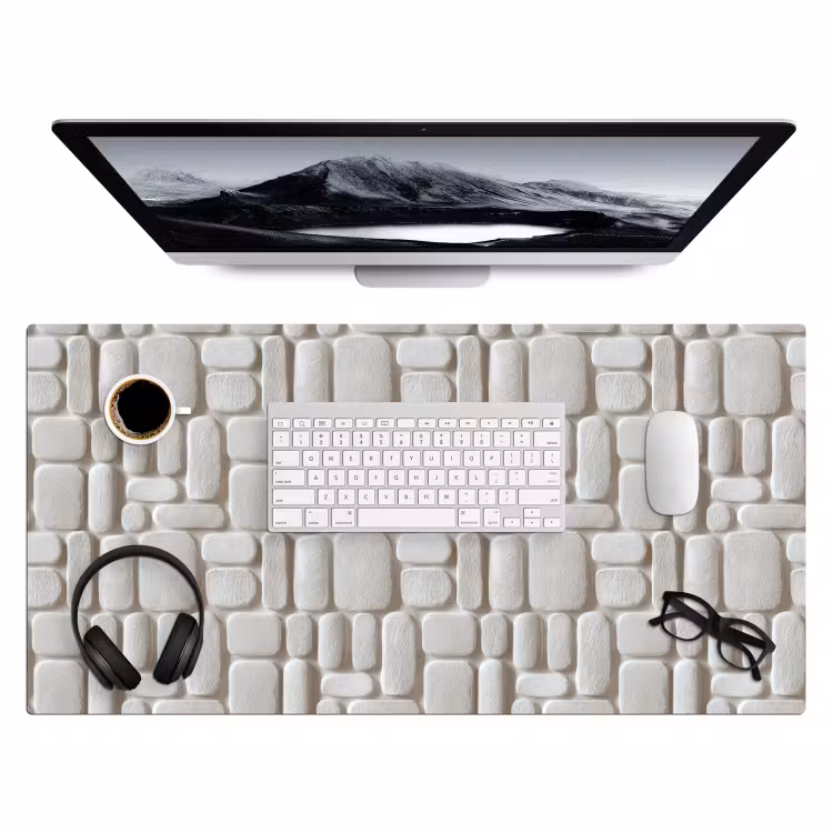 Bureau onderlegger - Reliëf - Structuur - Wit — 4