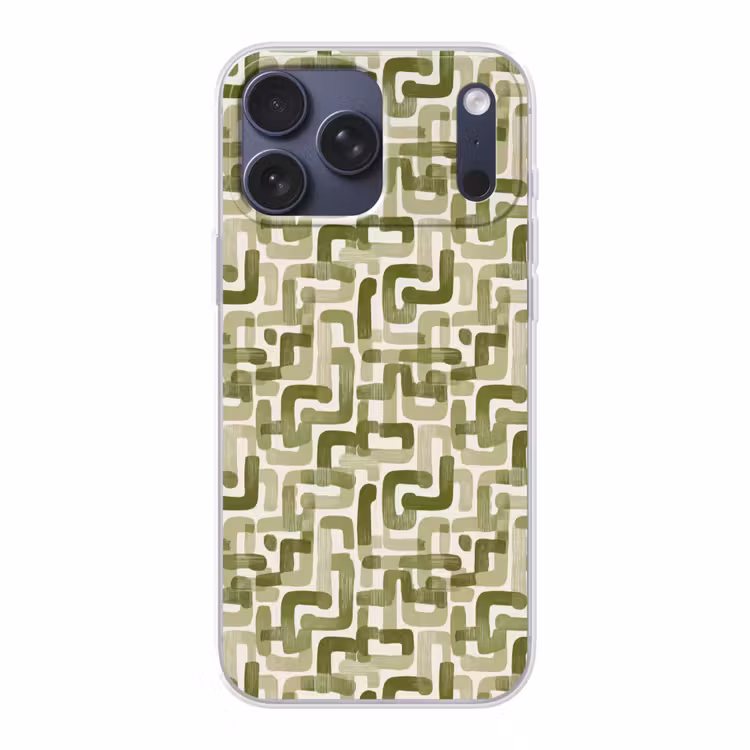 Telefoonhoesje Softcase - Modern - Grafisch - Groen