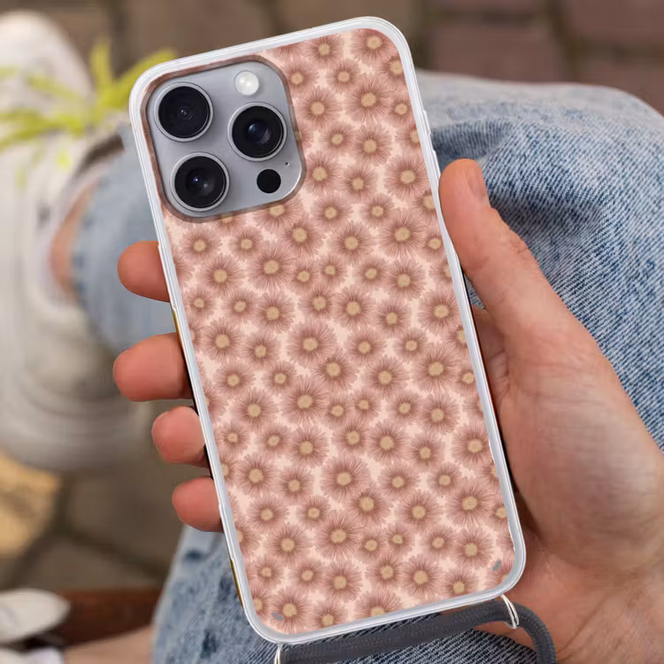 Telefoonhoesje met koord - Gerbera - Bloemen - Roze — 2