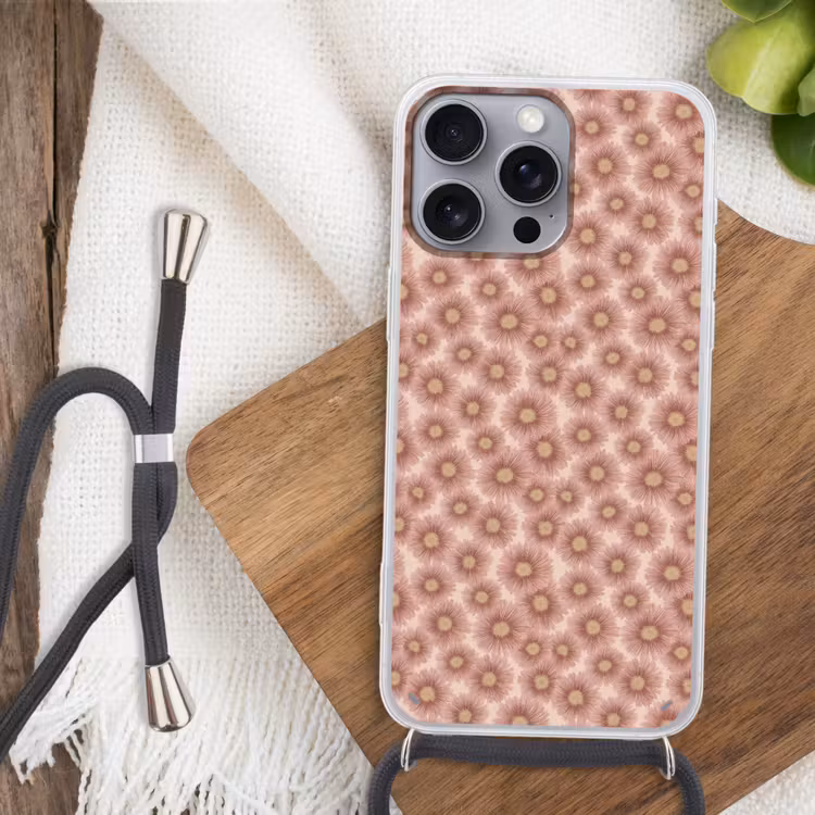 Telefoonhoesje met koord - Gerbera - Bloemen - Roze — 3