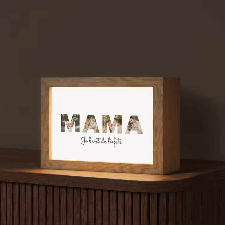 Gepersonaliseerde tafellamp - Mama - Lettercollage — 1