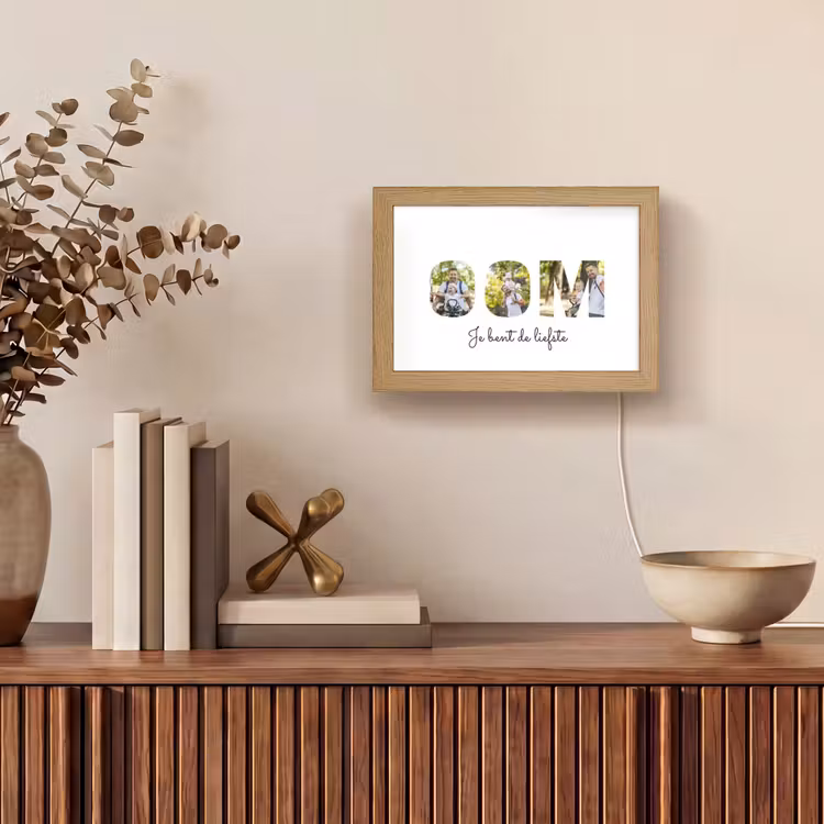 Gepersonaliseerde tafellamp - Oom - Lettercollage — 4