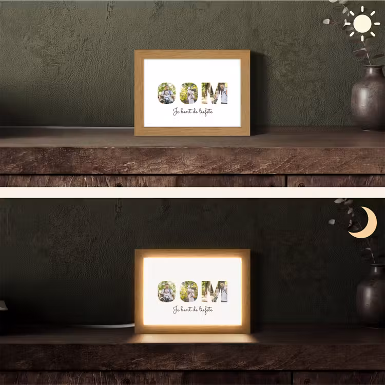 Gepersonaliseerde tafellamp - Oom - Lettercollage — 5