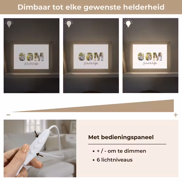 Gepersonaliseerde tafellamp - Oom - Lettercollage — 7
