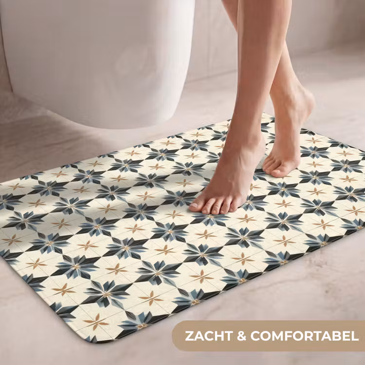 Wc Mat - Sierlijk - Ornament - Blauw — 7