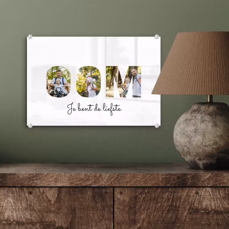 Gepersonaliseerd glas schilderij - Oom - Lettercollage — 4