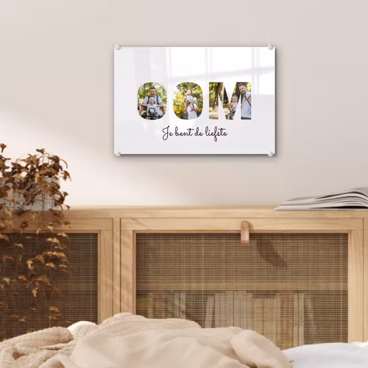 Gepersonaliseerd glas schilderij - Oom - Lettercollage — 5