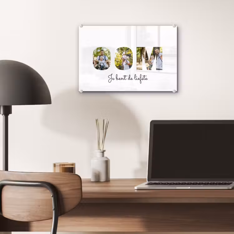 Gepersonaliseerd glas schilderij - Oom - Lettercollage — 7