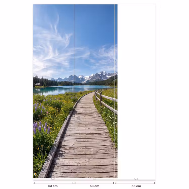 Behang - Bergen - Meer - Landschap - Blauw — 6