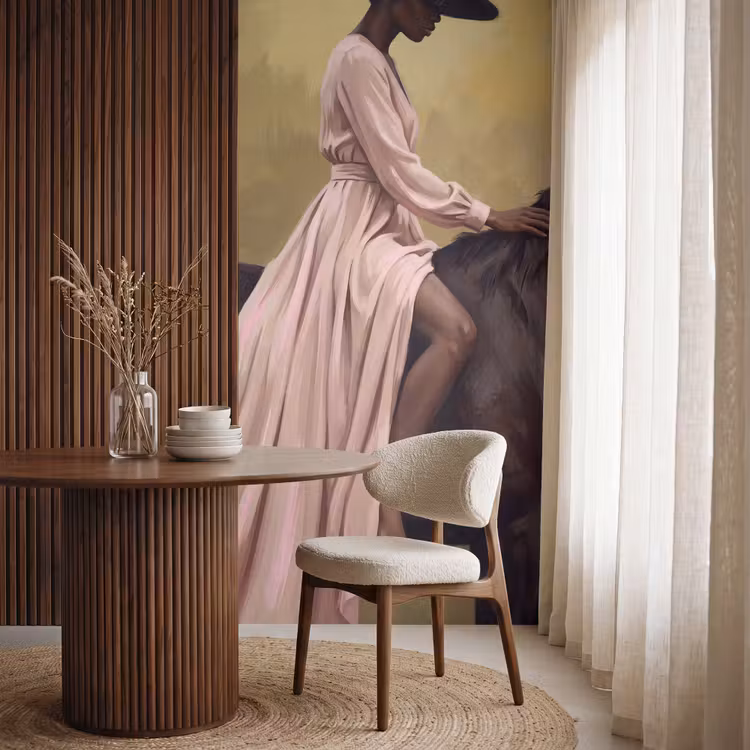 Behang - Paard - Klassiek - Oker — 4