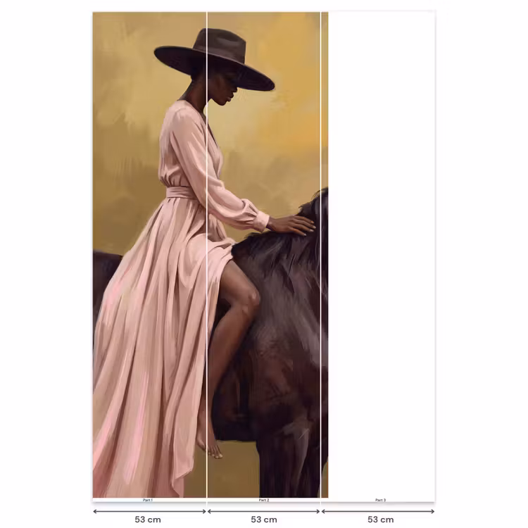 Behang - Paard - Klassiek - Oker — 6