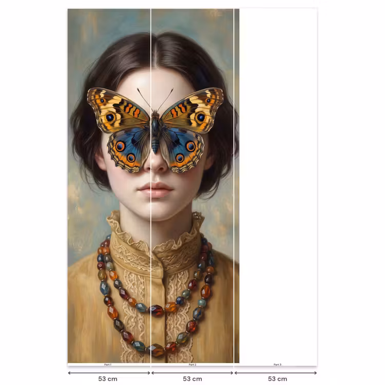 Behang - Portret - Vlinder - Kleurrijk — 6