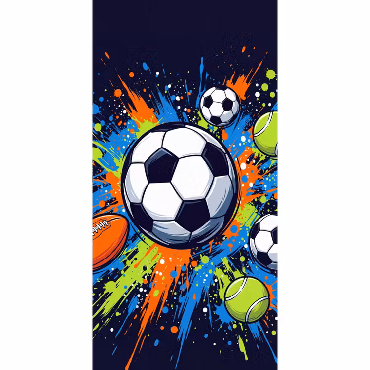 Behang - Voetballen Tennisbal Verfspetters — 2
