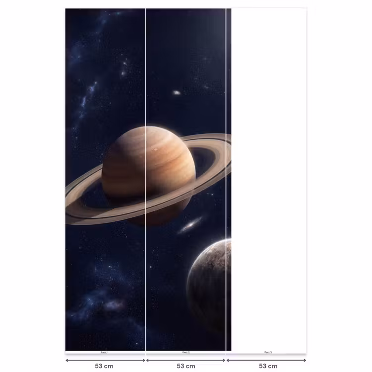 Behang - Saturnus met Ringen en Manen — 6