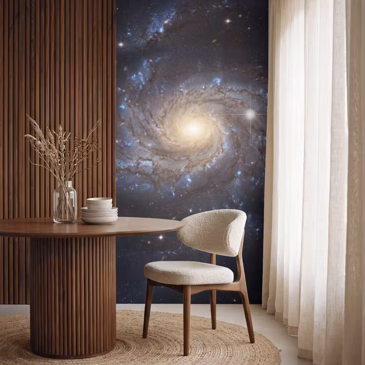 Behang - Spiraalvormig Sterrenstelsel Blauw — 4