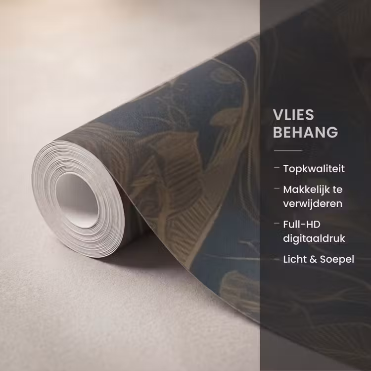 Behang - Vrouw - Bladeren - Goud - Vlinders — 3