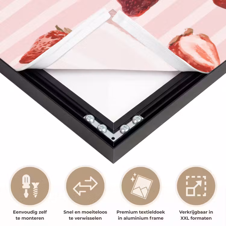 Art Frame - Strepen - Aardbei - Roze — 4