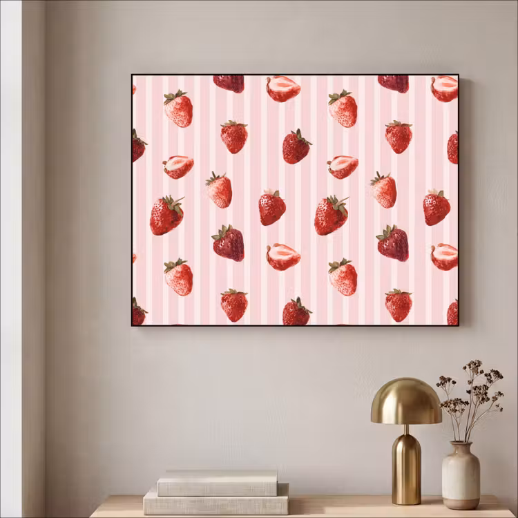 Art Frame - Strepen - Aardbei - Roze — 5