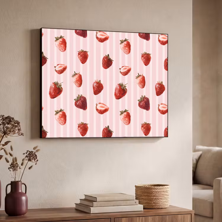 Art Frame - Strepen - Aardbei - Roze — 7