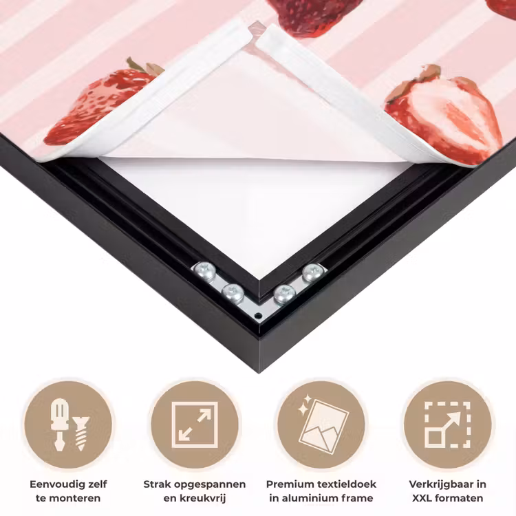 Art Frame - Strepen - Aardbei - Roze — 8