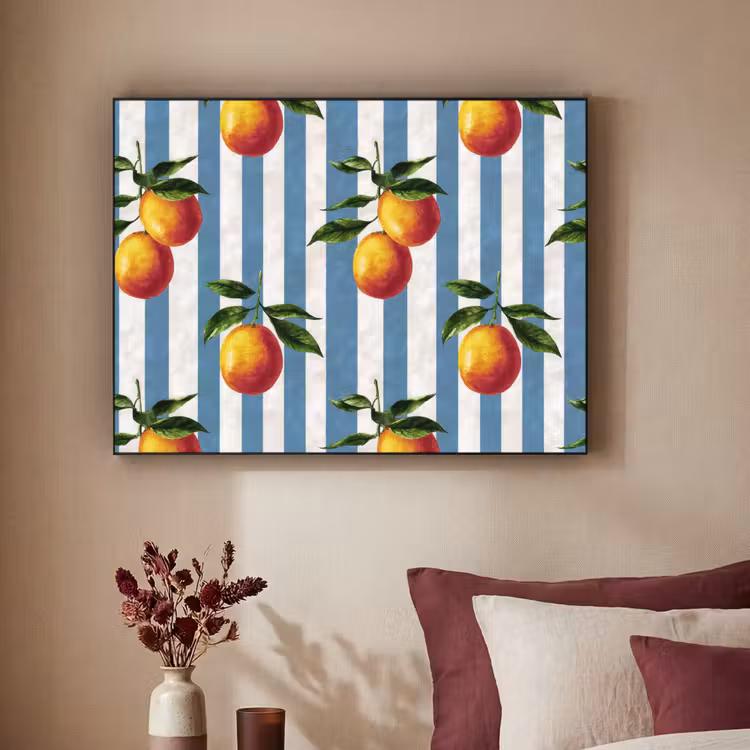 Art Frame - Strepen - Citroen - Blauw — 3