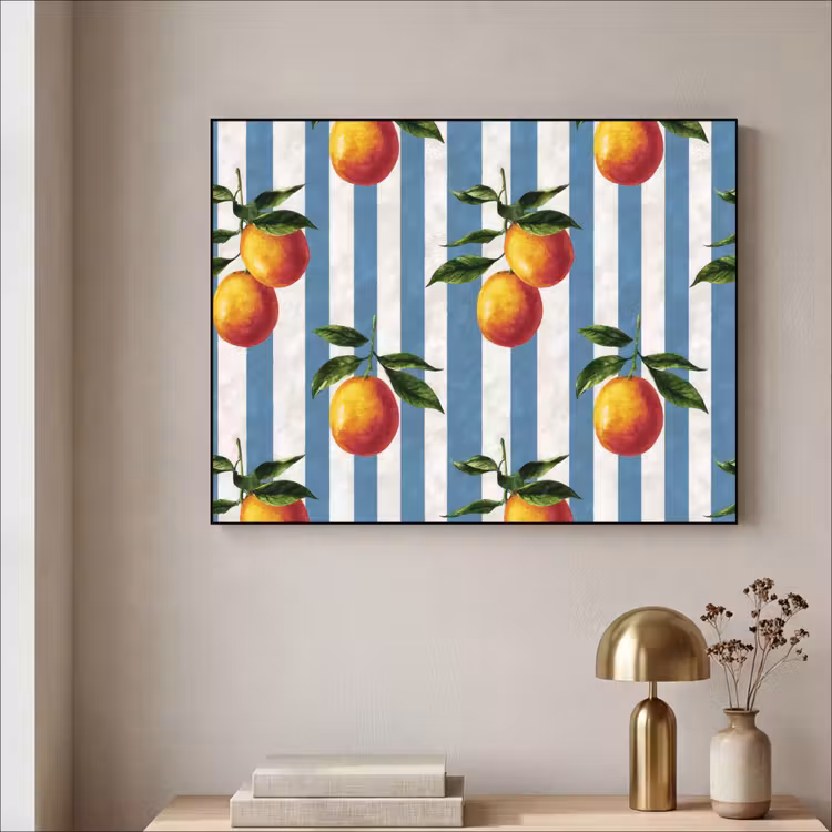 Art Frame - Strepen - Citroen - Blauw — 5