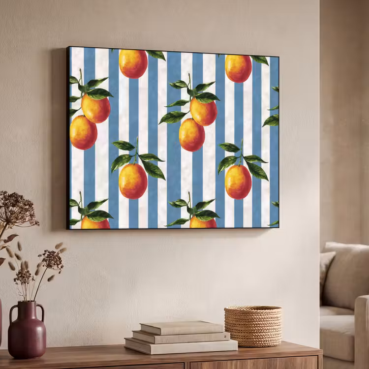 Art Frame - Strepen - Citroen - Blauw — 7