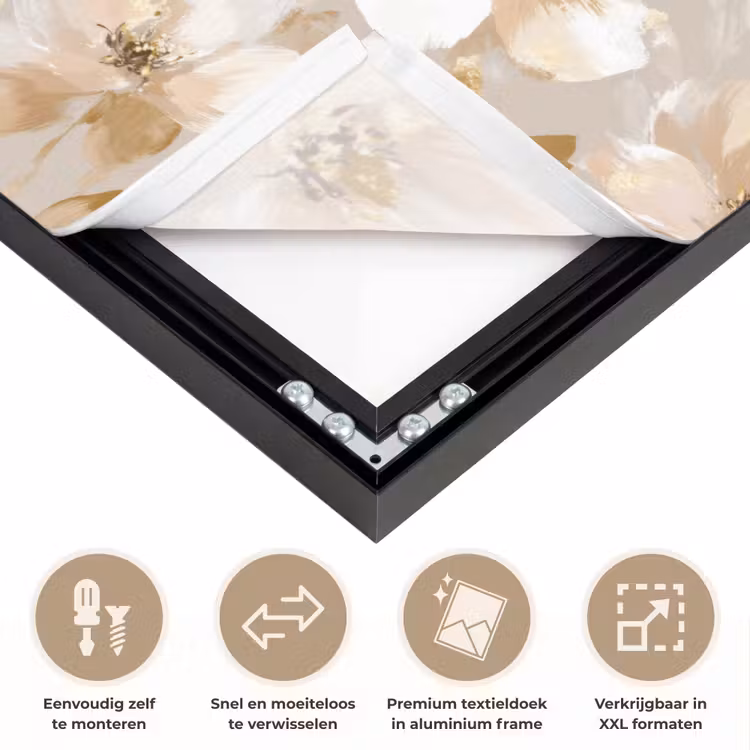 Art Frame - Bloemen - artistiek - Goud — 4