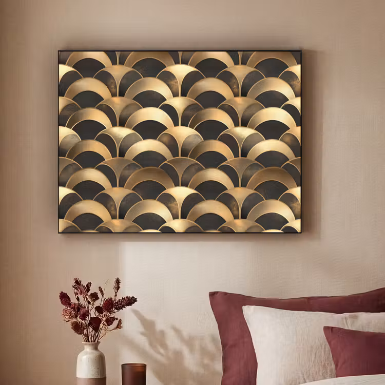 Art Frame - Schubben - Structuur - Goud — 3