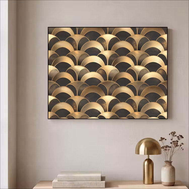 Art Frame - Schubben - Structuur - Goud — 5