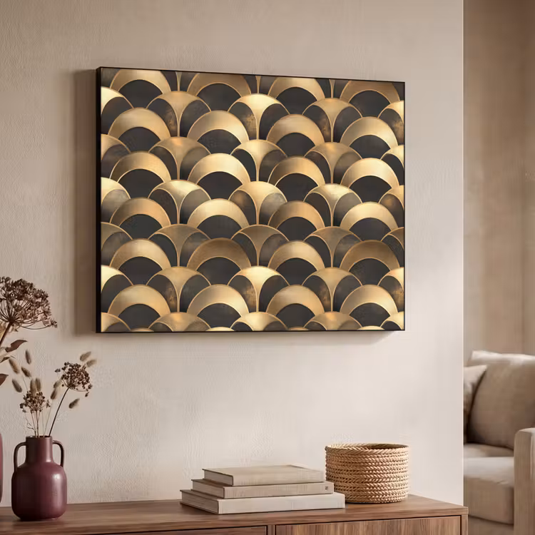 Art Frame - Schubben - Structuur - Goud — 7