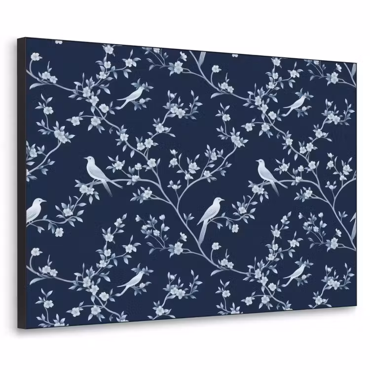 Art Frame - Grafisch - Bloesemtak - Blauw — 1