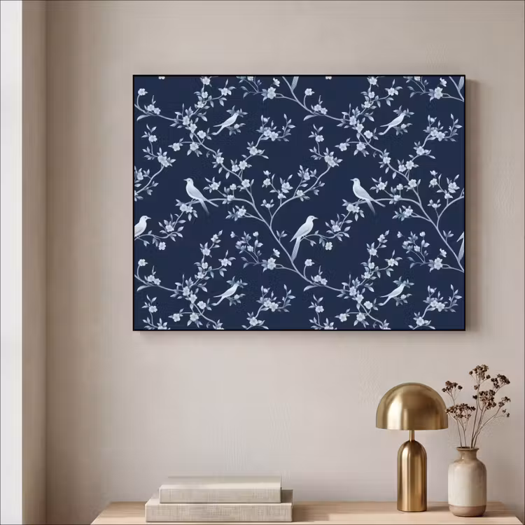 Art Frame - Grafisch - Bloesemtak - Blauw — 5