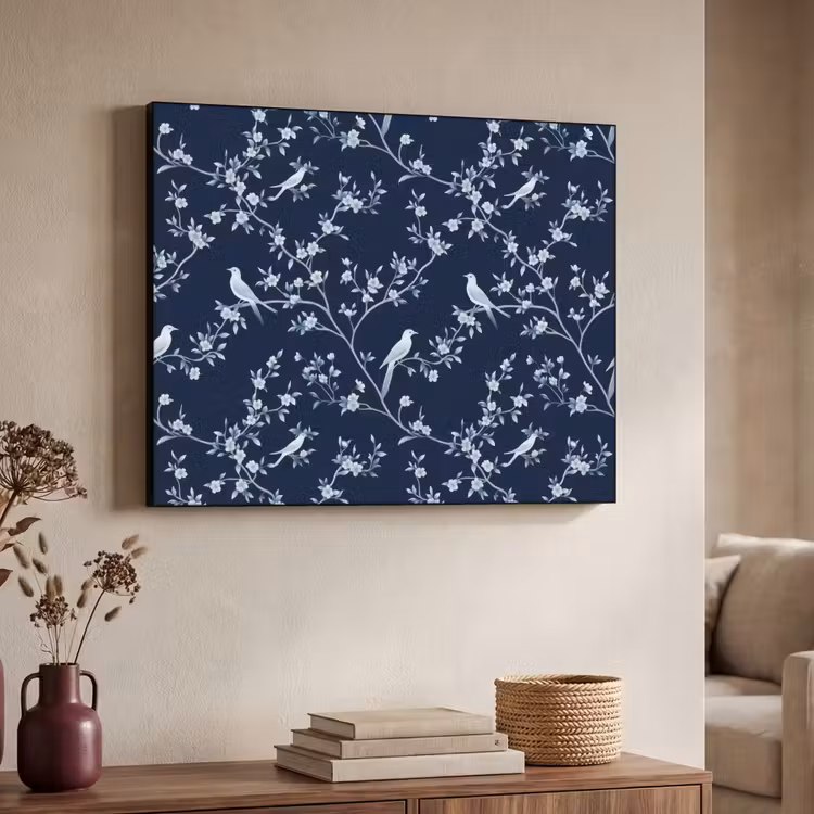 Art Frame - Grafisch - Bloesemtak - Blauw — 7
