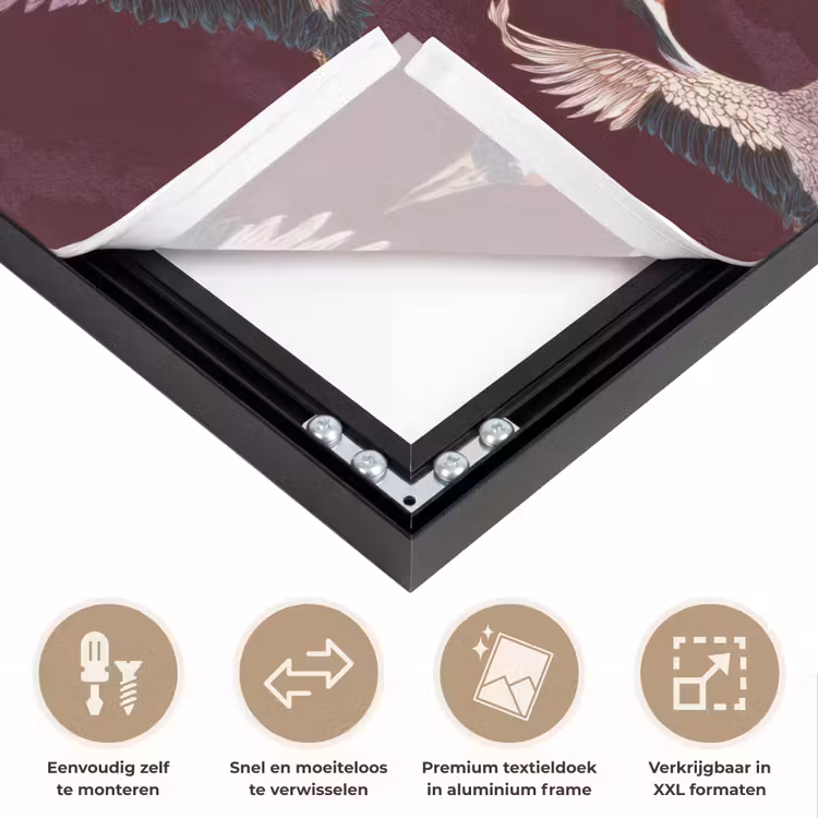 Art Frame - Kraanvogels - Klassiek - Bordeaux — 4