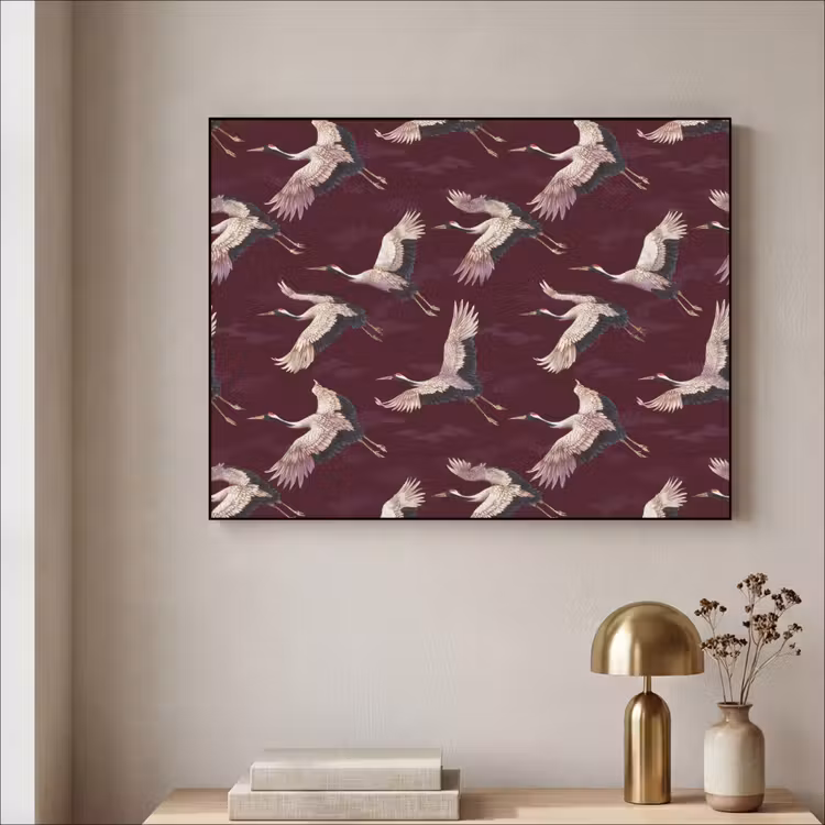 Art Frame - Kraanvogels - Klassiek - Bordeaux — 5