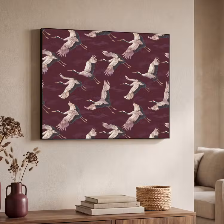 Art Frame - Kraanvogels - Klassiek - Bordeaux — 7