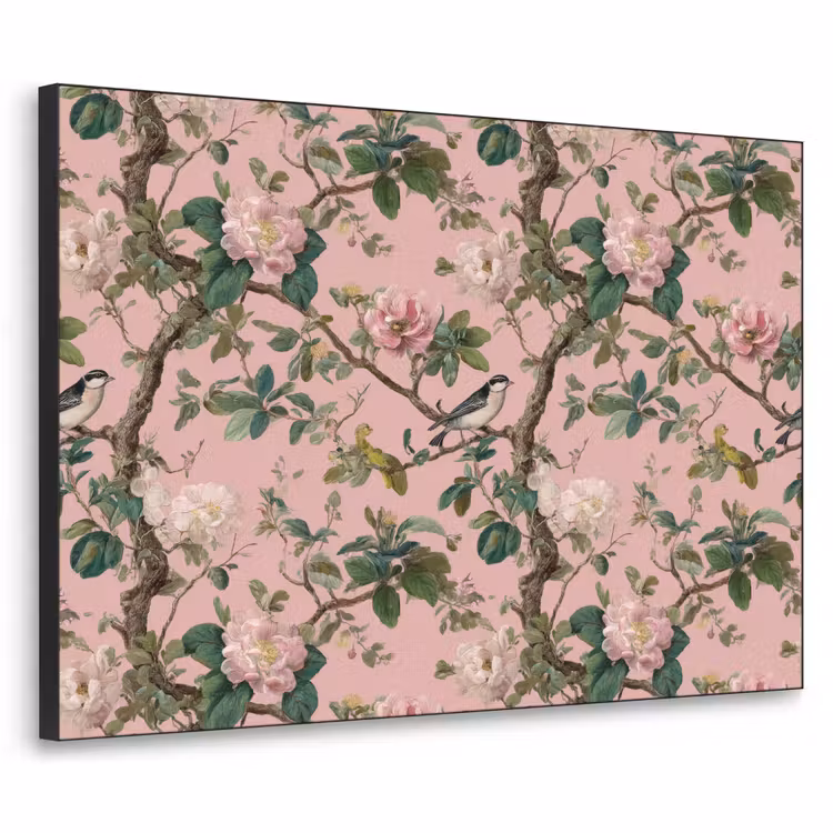 Art Frame - Pioenrozen - Botanisch - Vogel — 1