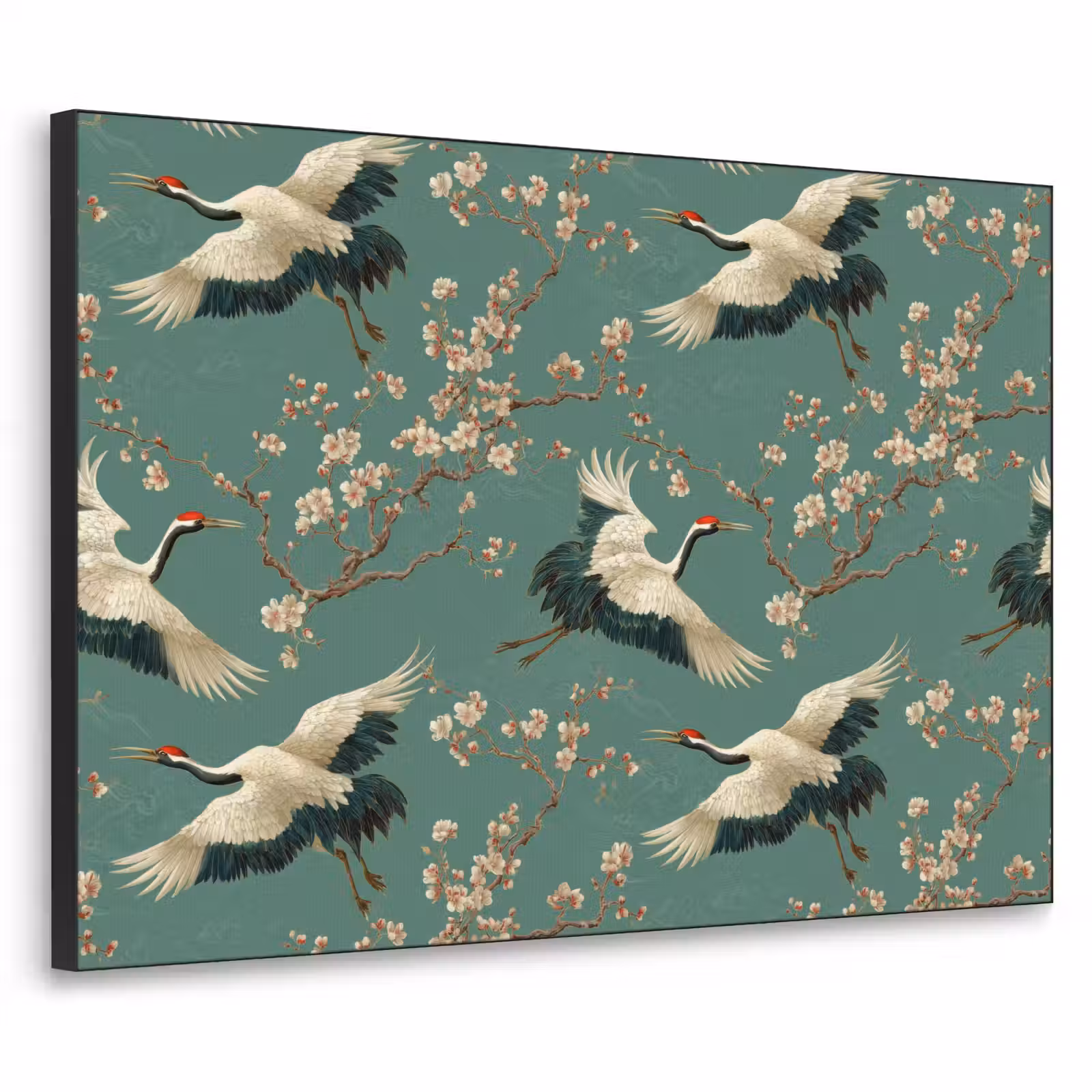 Art Frame - Kersenbloesem - Kraamvogels - Groen — 1