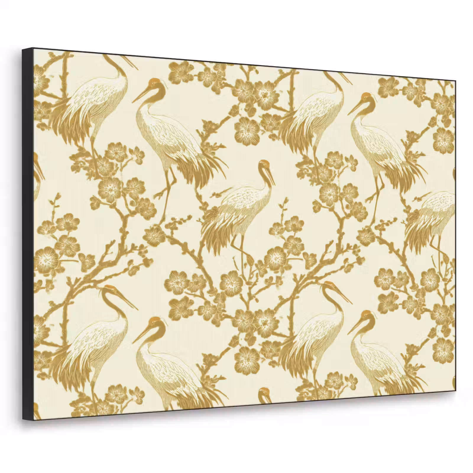 Art Frame - Kraanvogels - Kersenbloesem - Goud — 1