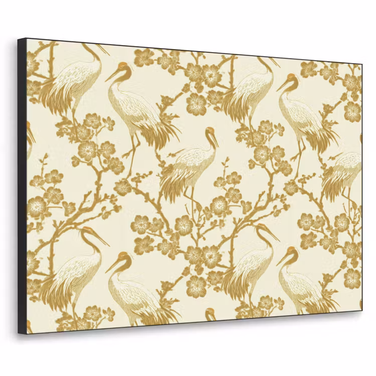 Art Frame - Kraanvogels - Kersenbloesem - Goud — 1