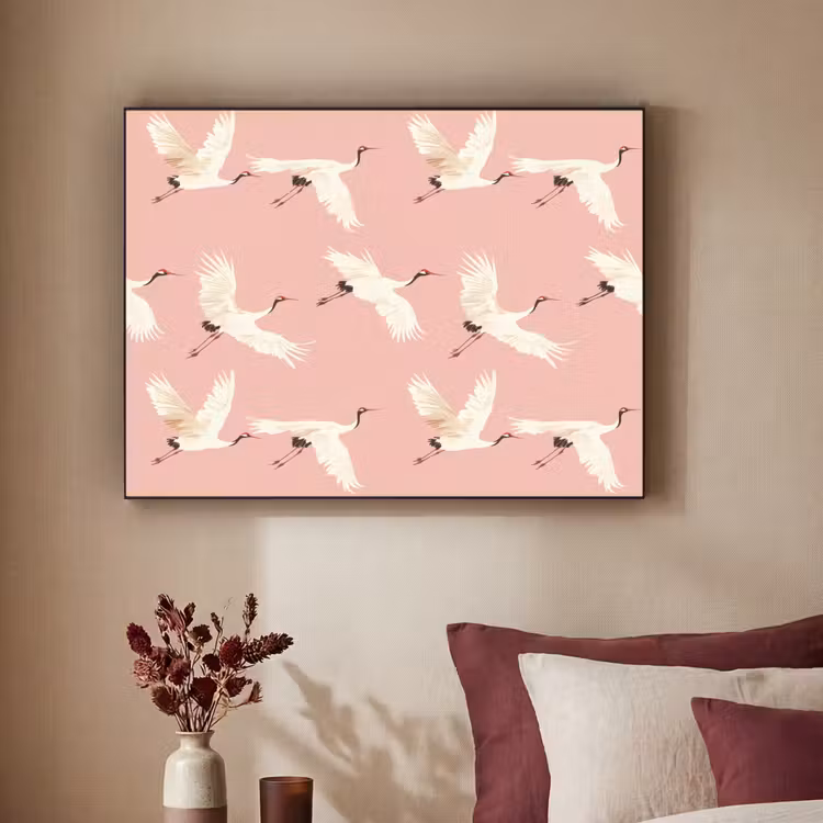 Art Frame - Modern - Kraanvogels - Roze — 3