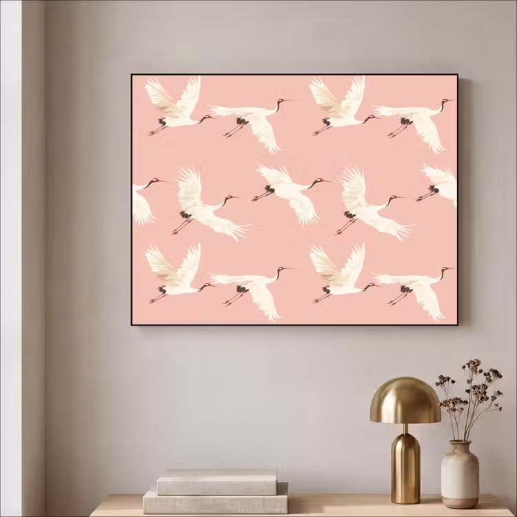 Art Frame - Modern - Kraanvogels - Roze — 5