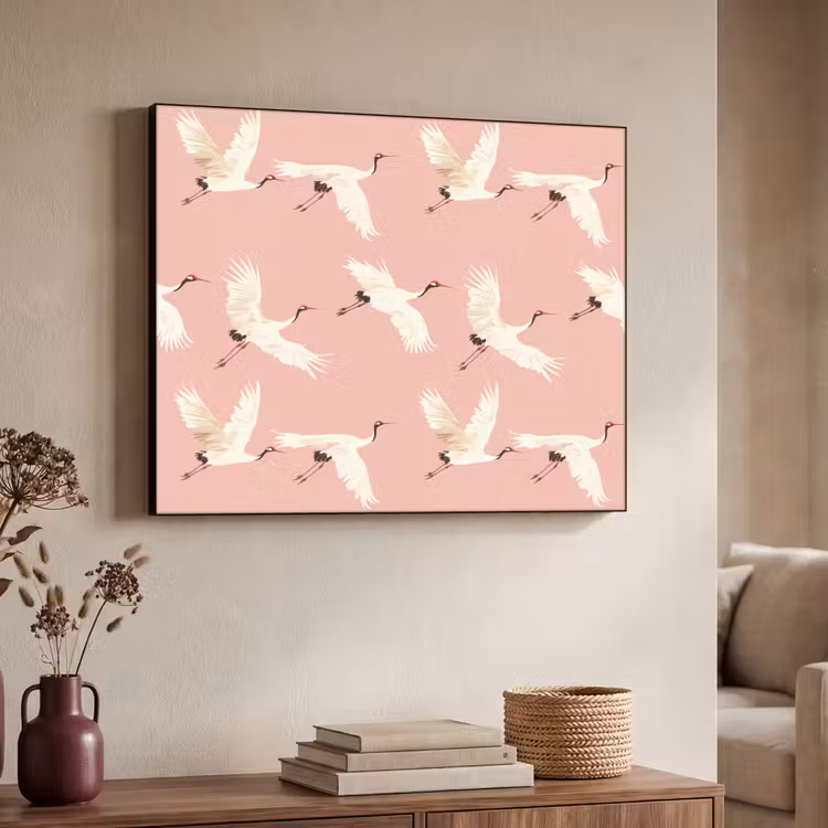 Art Frame - Modern - Kraanvogels - Roze — 7