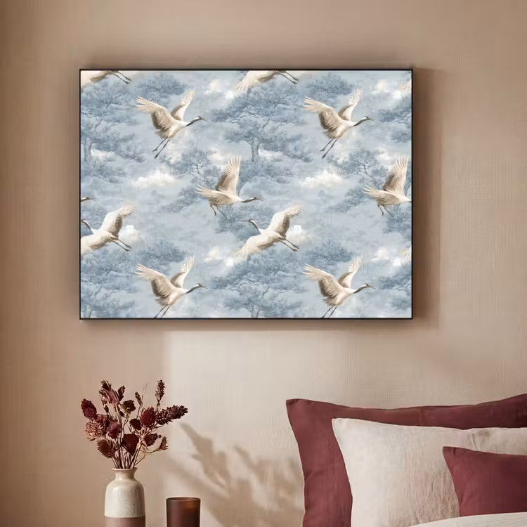 Art Frame - Wolken - Kraanvogels - Blauw — 3